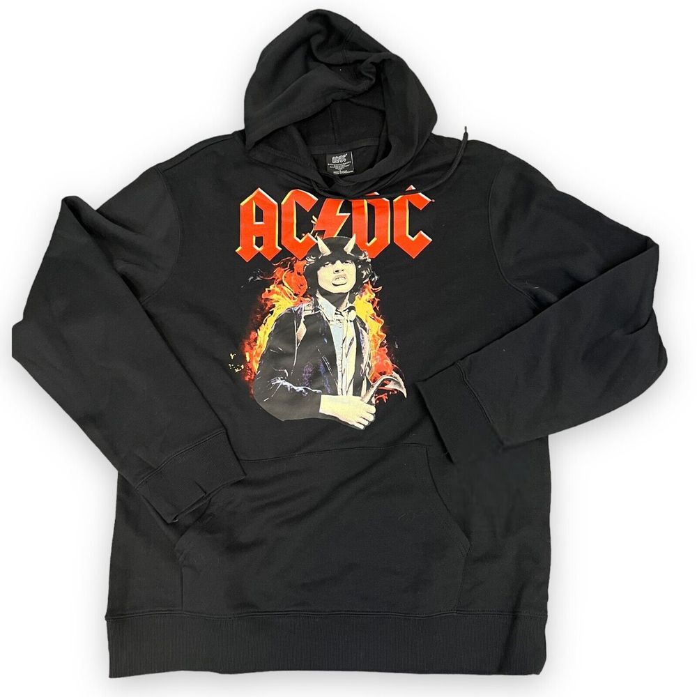 AC/DC Hoodie Mens Large Black Pullover, Sweatshirt Highway to Hell